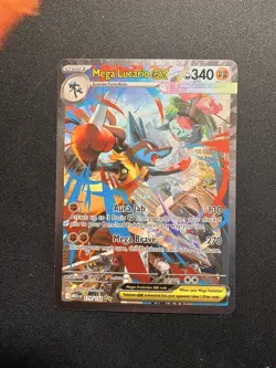 Pokemon TCG Mega Lucario EX 179/132 Secret Rare Near Mint Full Art Holo Card sir - Image 1