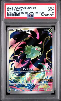 2025 POKEMON Mega Evolution - Box Topper - Bulbasaur Stamped Version - PSA 9 - Image 1