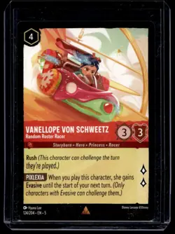 Lorcana Shimmering Skies Vanellope Von Schweetz Random Roster Racer Non Foil - Image 1
