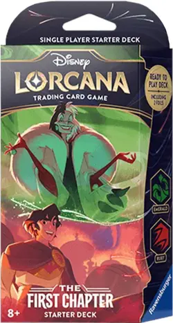 Disney LORCANA The First Chapter Starter Deck - Emerald 💚and Ruby ❤ SEALED 4050368981707 - Image 1