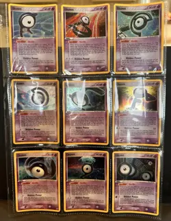 Pokemon Cards - Unseen Forces Unown complete 27 card set AZU/27 Holo Rare NM - Image 1