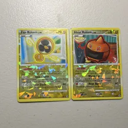 Pokemon Fan Rotom & Heat Rotom Platinum Holo Cards RT1 RT3 English Promo - Image 1