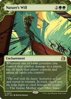 Nature's Will - Enchanting Tales Borderless NM (MTG Wilds of Eldraine 057) - Image 1