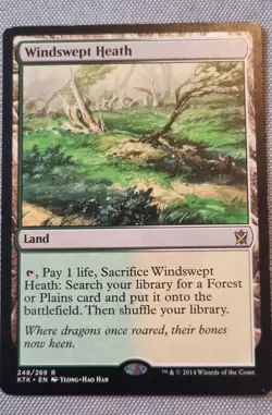 MTG Magic the Gathering Windswept Heath Khans of Tarkir Fetchland - Image 1