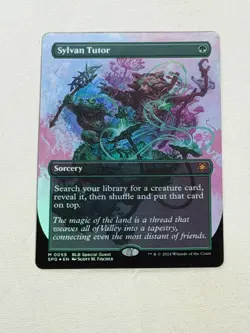 MTG FOIL Borderless Sylvan Tutor Special Guests Magic the Gathering - Image 1