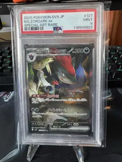 2025 Japanese Pokemon- N's Zoroark ex - Battle Partners #127 PSA 9 - Image 1