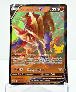 Pokemon TCG Zamazenta V 18/25 Celebrations 25th Anniversary - NEAR MINT - Image 1