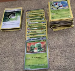 Pokemon TCG Grass Type & Energy Card Lot 120+ cards used. - Image 1