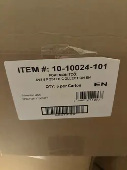 Pokemon PRISMATIC EVOLUTIONS Poster Collection Case of 6 Factory sealed Boxes - Image 2