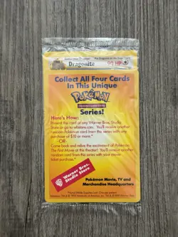 Dragonite Pokemon Black Star Promo WB Movie Promo Sealed - Image 1