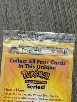 Dragonite Pokemon Black Star Promo WB Movie Promo Sealed - Image 2