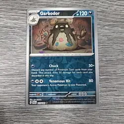 Pokemon - Garbodor 117/182 - Reverse Holo - Paradox Rift-NM - Image 1