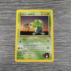 Pokemon TCG Erika's Oddish Gym Heroes 78/132 Regular Unlimited Common LP - Image 1