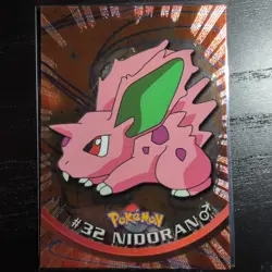Nidoran #32 Foil Holo Card - Pokemon Topps TV Animation Black Logo MP - Image 1