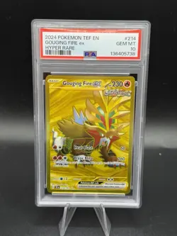 2024 POKEMON TEF EN-TEMPORAL FORCES HYPER RARE #214 GOUGING FIRE EX PSA 10 - Image 1