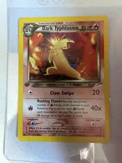 Dark Typhlosion Holo Rare 10/105 1st Edition Neo Destiny WOTC Vintage Pokemon - Image 1