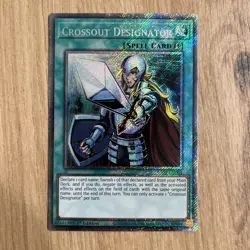 RA02-EN063 "Crossout Designator" Platinum Secret Rare YuGiOh! NEW - Image 1