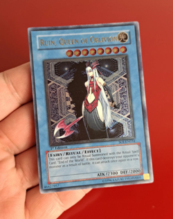 Yu-Gi-Oh! Ruin, Queen of Oblivion (SOI-EN034) ULTIMATE RARE, 1st EDITION, LP - Image 1