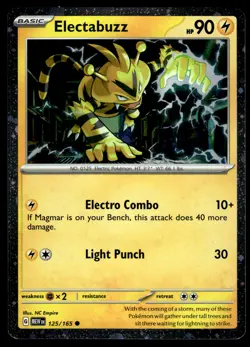 Electabuzz Cosmos Holo NM 125/165 151 Promo Pokemon Card - Image 1