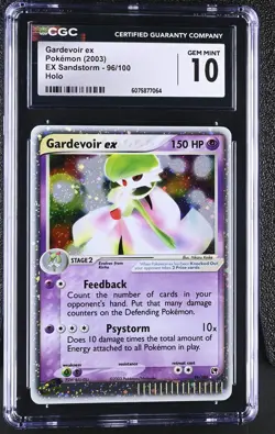 CGC 10 GEM MINT Gardevoir ex 2003 EX Sandstorm 96/100 Holo Pokemon Card - Image 1
