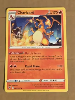 Charizard RARE card 025/185 SWSH Vivid Voltage 2020 Flame Dragon Pokemon TCG - Image 1