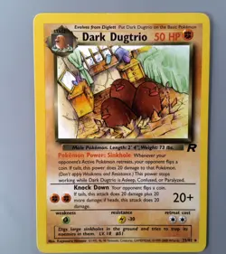 Dark Dugtrio 23/82 Team Rocket Rare Pokemon Card LP/MP Condition Vintage WOTC - Image 1