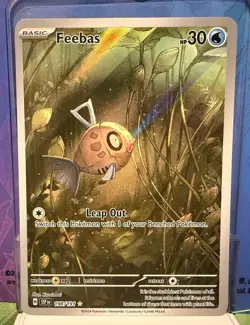 Pokemon Feebas Illustration Rare Holo 198/191 Sv08: Surging Sparks English Card - Image 1