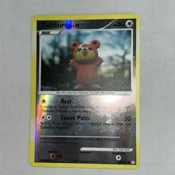 Pokemon Card - Teddiursa Mysterious Treasures 105/123 Reverse Holo LP - Image 2