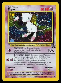 Mew 9 Holo WOTC Black Star Promo Pokemon Card - Image 1