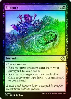 NM Foil Unbury, MTG, Lorwyn Eclipsed, Magic the Gathering, 123 - Image 1