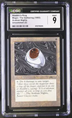 Aladdin's Ring, Arabian Nights Mtg. CGC 9 Mint! - Image 1
