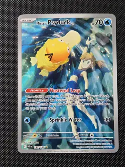 Pokemon TCG Misty's Psyduck Destined Rivals 193/182 Illustration Rare NM+ - Image 1