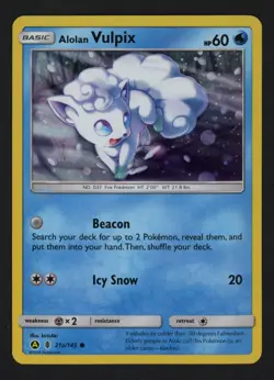 Alolan Vulpix 21a/145 Alternate Art Promo Pokemon TCG - Image 1