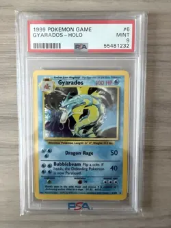 1999 Pokemon Gyarados PSA 9 Mint Holo #6 Vintage Base Set - Image 1