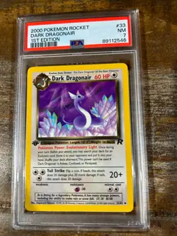 Pokemon 2000 Rocket DARK DRAGONAIR 1ST Edition #33 PSA 7 RARE 2 - Image 1
