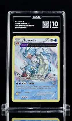 Pokemon 2015 Gyarados XY Ancient Origins Holo Rare #21 HIGHEST RANKED TAG 10 - Image 1