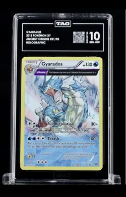 Pokemon 2015 Gyarados XY Ancient Origins Holo Rare #21 HIGHEST RANKED TAG 10 - Image 2