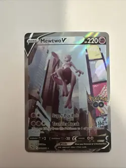 Mewtwo V (Alternate Full Art) 072/078 Pokemon GO Holo - Image 1