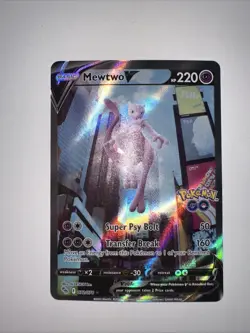 Mewtwo V (Alternate Full Art) 072/078 Pokemon GO Holo - Image 2