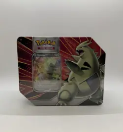 Pokemon TCG Tyranitar V Strikers Factory Sealed 5-Pack Tin - Image 1