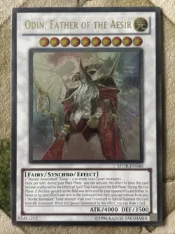 YuGiOh ODIN, FATHER OF THE AESIR Ultimate Rare Unlimited STOR-EN040 - Image 3