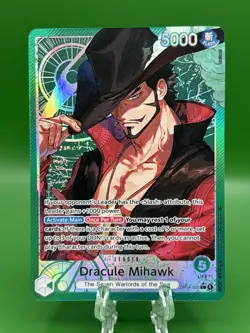 ONE PIECE The Azure Sea's Seven DRACULE MIHAWK LEADER ALT ART OP14-020 ENGLISH - Image 1