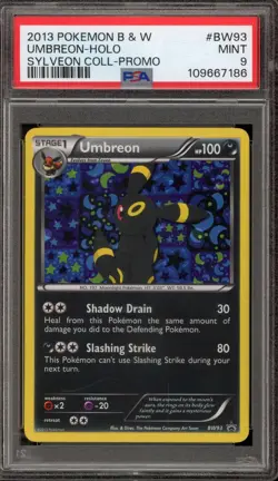 Pokemon Umbreon Sylveon Coll. Black Star Holo Promo BW93 PSA 9 Mint - Image 1
