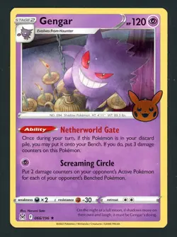 NM Gengar (Ink Dot Error) Trick or Trade Booster 2023 066/196 Pokemon Card B5 - Image 1