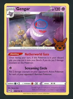NM Gengar (Ink Dot Error) Trick or Trade Booster 2023 066/196 Pokemon Card B5 - Image 3