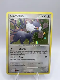 Pokemon Card Black Star Promo - 2008 Glameow DP23 - Near Mint - Image 1