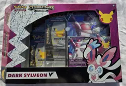 POKEMON DARK SYLVEON V CELEBRATIONS TRADING CARD GAME FACTORY SEALED BOX 2021 - Image 1