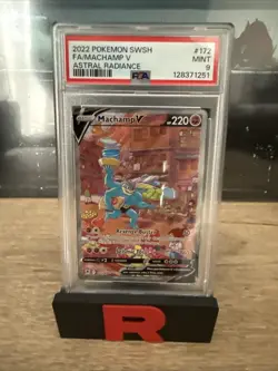 Pokemon 2022 Sword & Shield Astral Radiance Full Art #172 Machamp V FA PSA 9 MT - Image 1