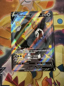Holo Dubwool V SV120/SV122 Shiny Holo Rare Shining Fates Pokemon TCG NM - Image 1