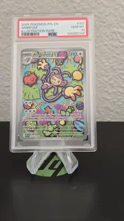 2025 POKEMON PFL EN-PHANTASMAL FLAMES | ILLUSTRATION RARE AMBIPOM 107 PSA 10 - Image 1